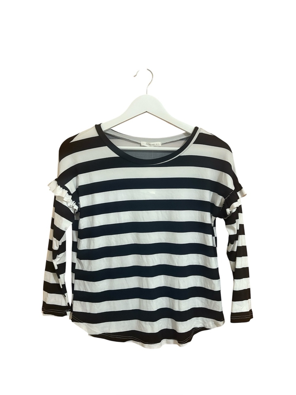 Nordstrom Size Large Black and White Long-Sleeve Shirt New With Tags